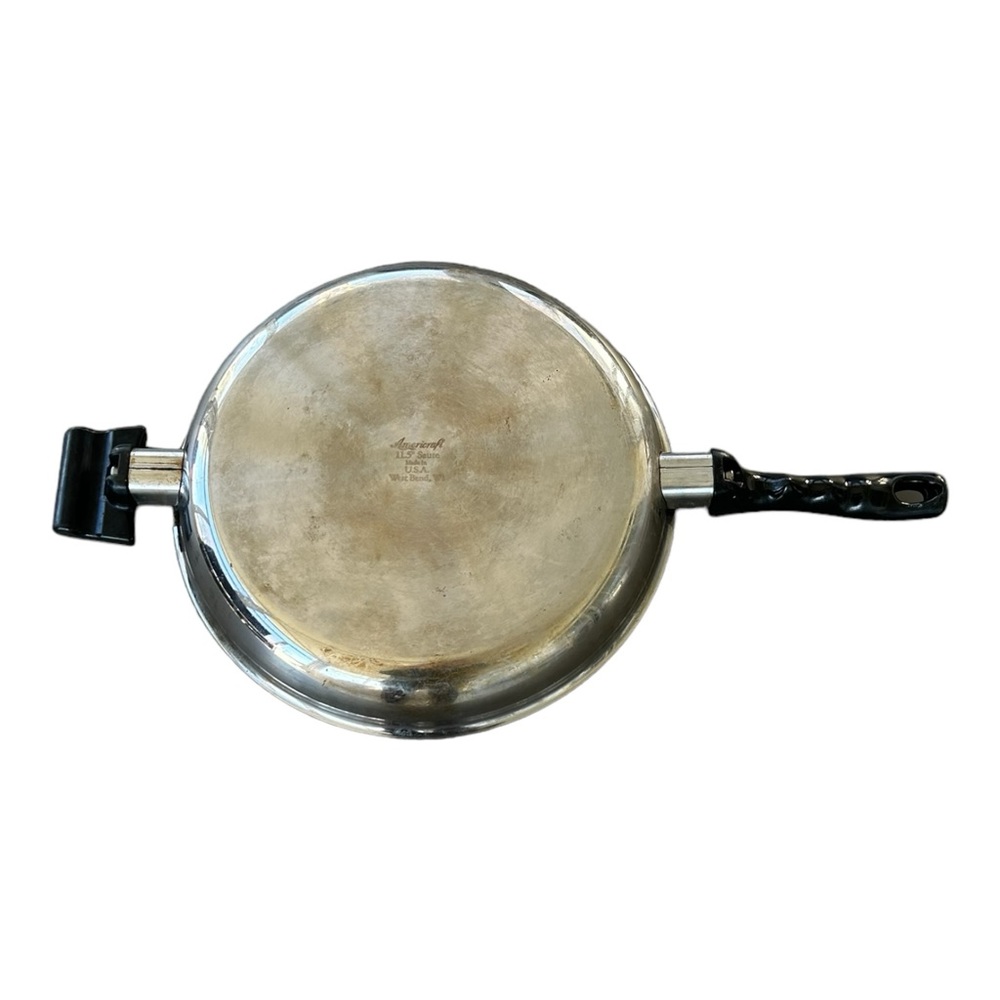 Americraft 11.5" Sauté Pan Stainless Steel Frying Pan Skillet Waterless … - Picture 6 of 9